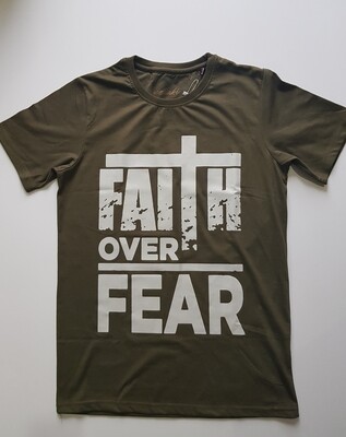 FAITH OVER FEAR ( CROSS) OLIVE
