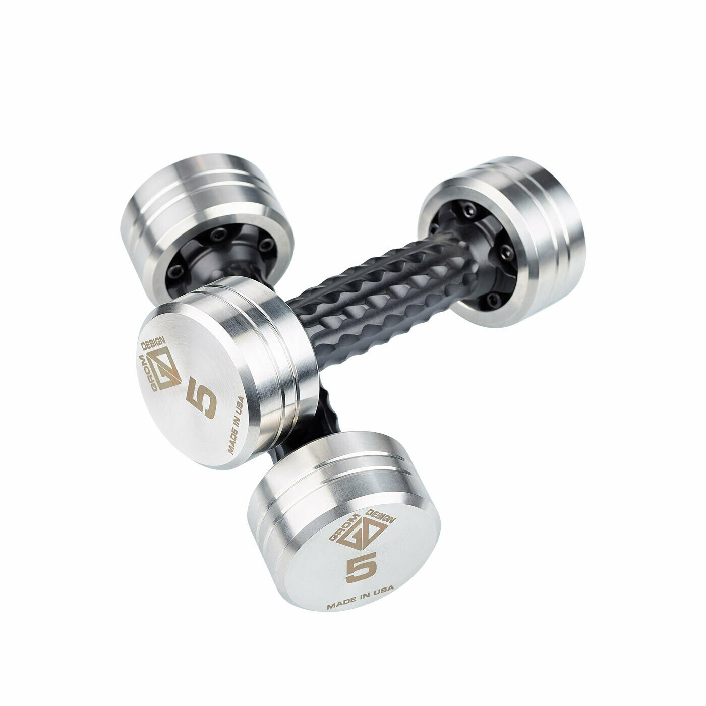 5 pound dumbbells Made in USA Stainless Steel CNC Machined