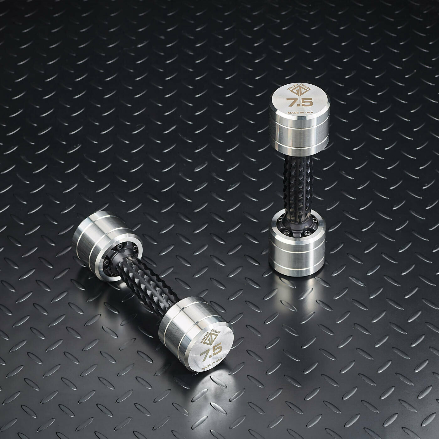 7.5 pound dumbbells Made in USA Stainless Steel CNC Machined