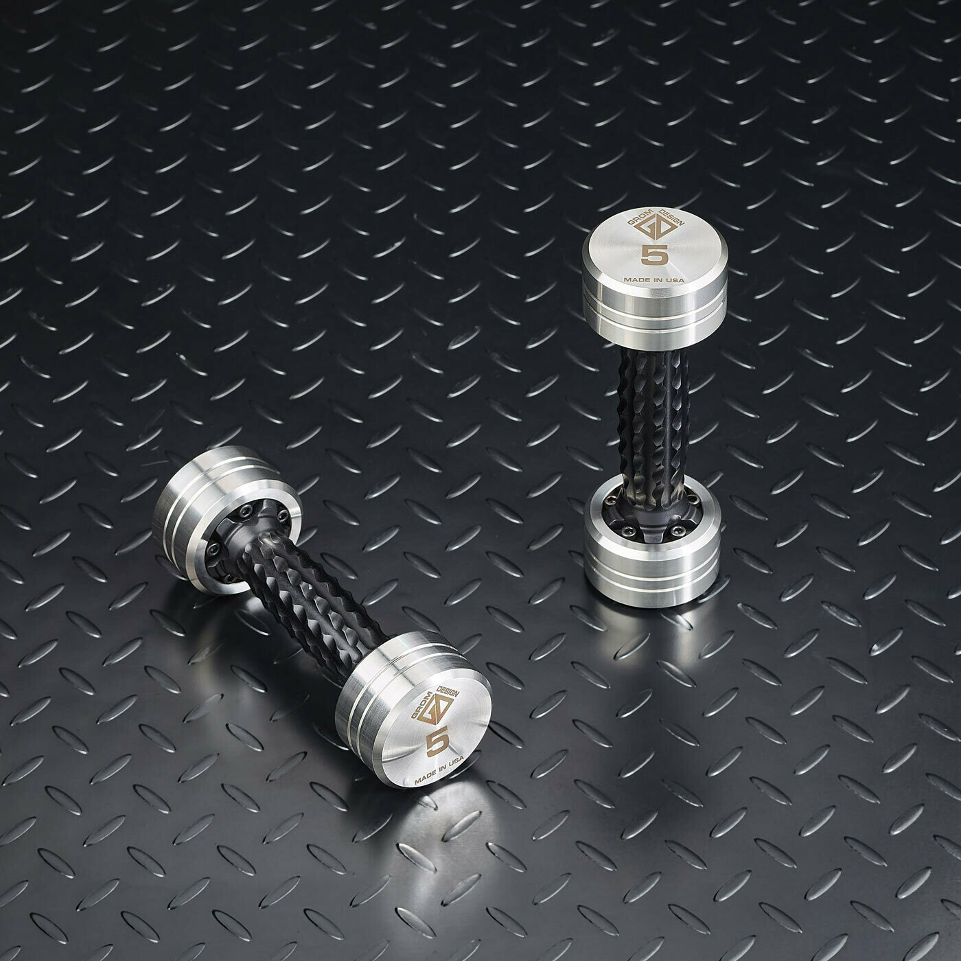 5 pound dumbbells Made in USA Stainless Steel CNC Machined
