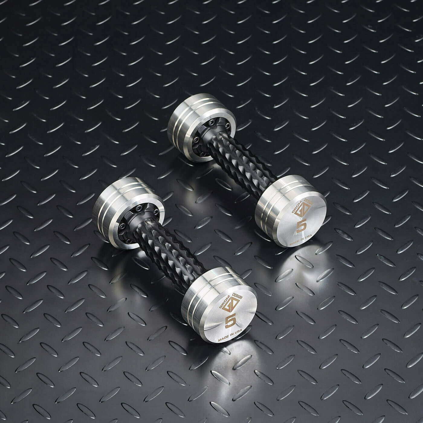 5 pound dumbbells Made in USA Stainless Steel CNC Machined
