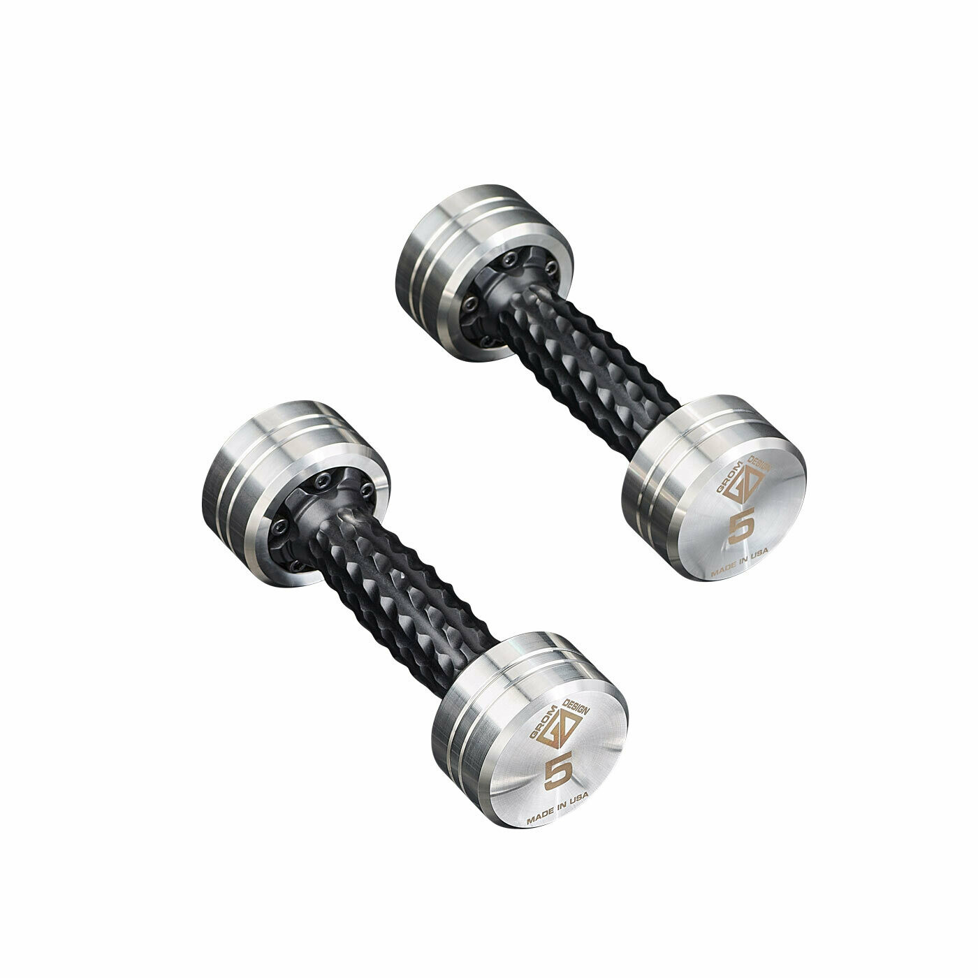 5 pound dumbbells Made in USA Stainless Steel CNC Machined