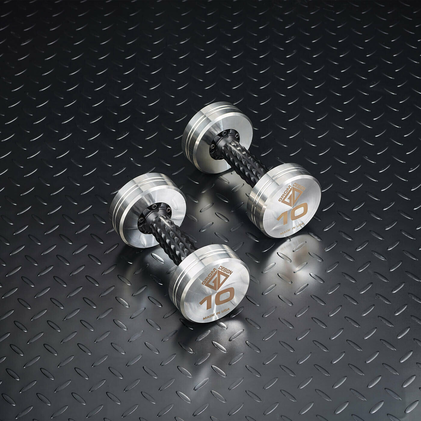 10 pound dumbbells Made in USA Stainless Steel CNC Machined