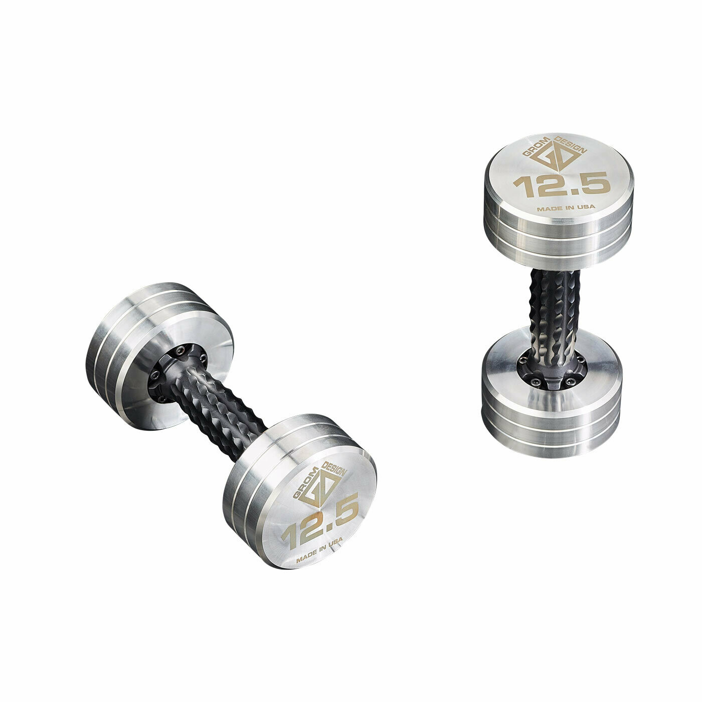 12.5 pound dumbbells Made in USA Stainless Steel CNC Machined
