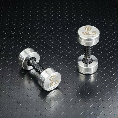 12.5 pound dumbbells Made in USA Stainless Steel CNC Machined