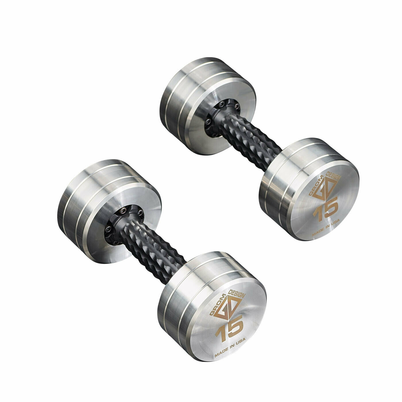 15 pound dumbbells Made in USA Stainless Steel CNC Machined