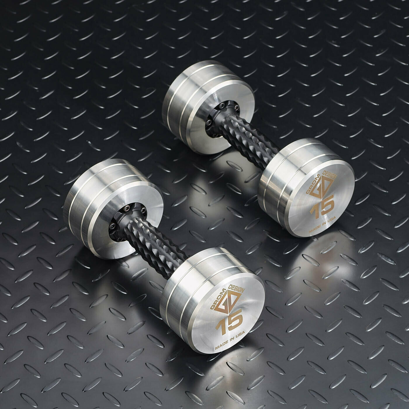 15 pound dumbbells Made in USA Stainless Steel CNC Machined