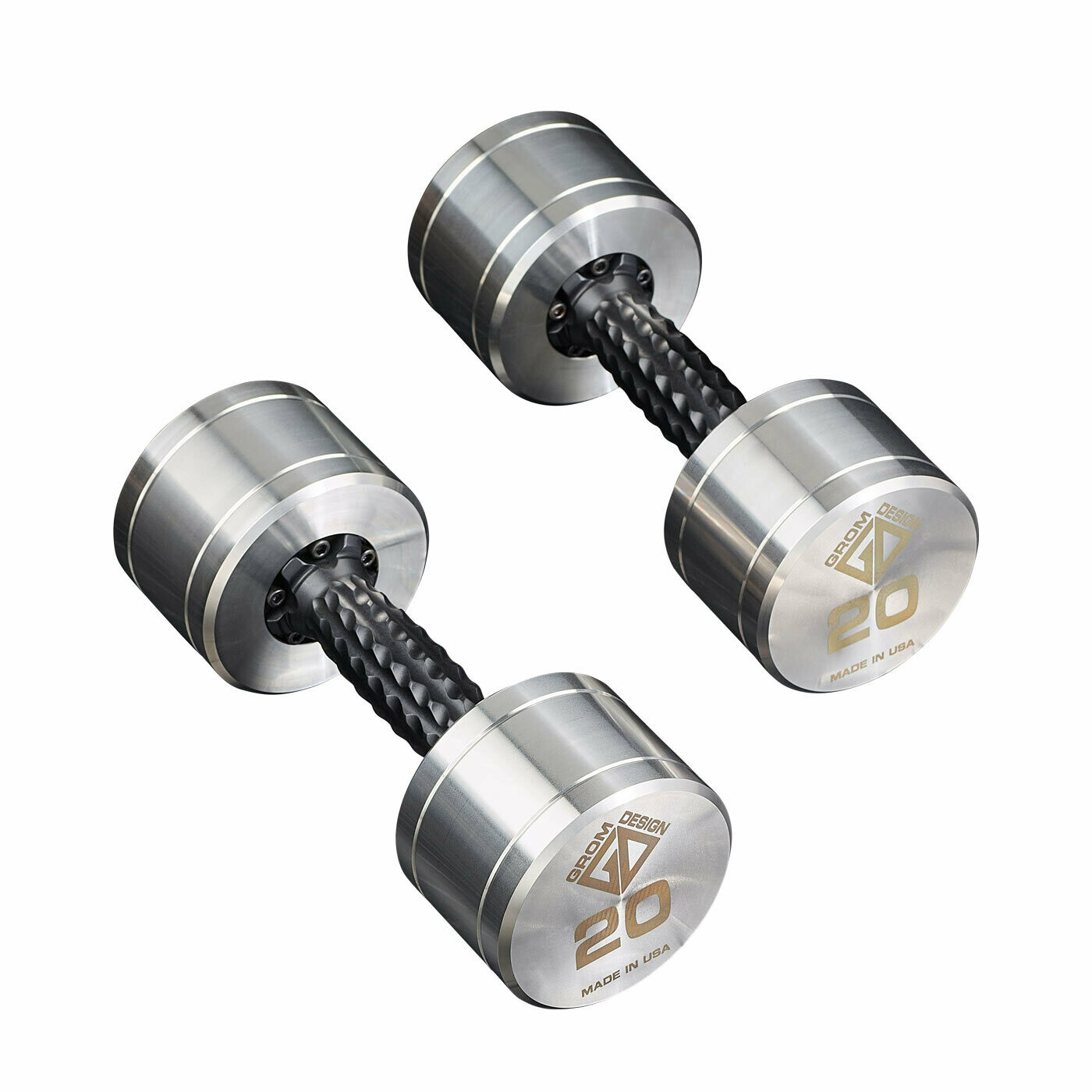 20 pound dumbbells Made in USA Stainless Steel CNC Machined