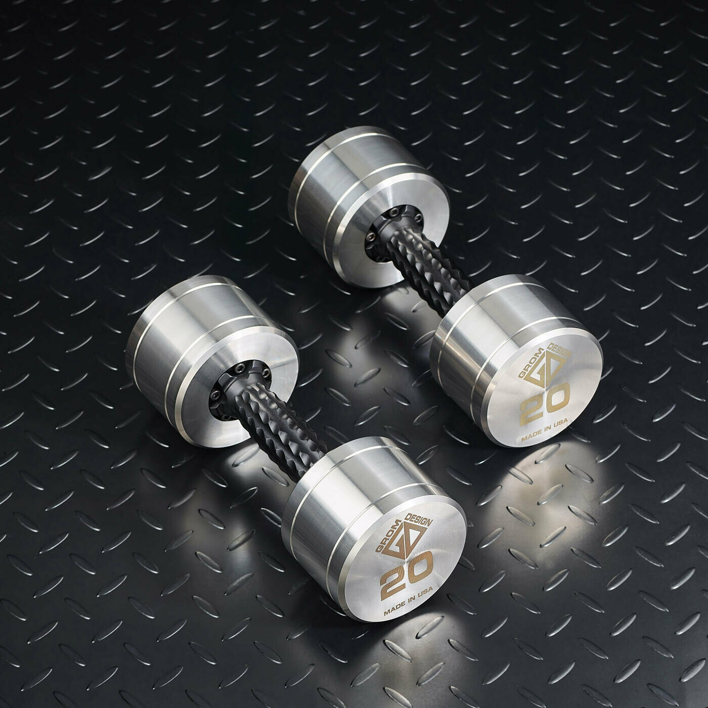 20 pound dumbbells Made in USA Stainless Steel CNC Machined