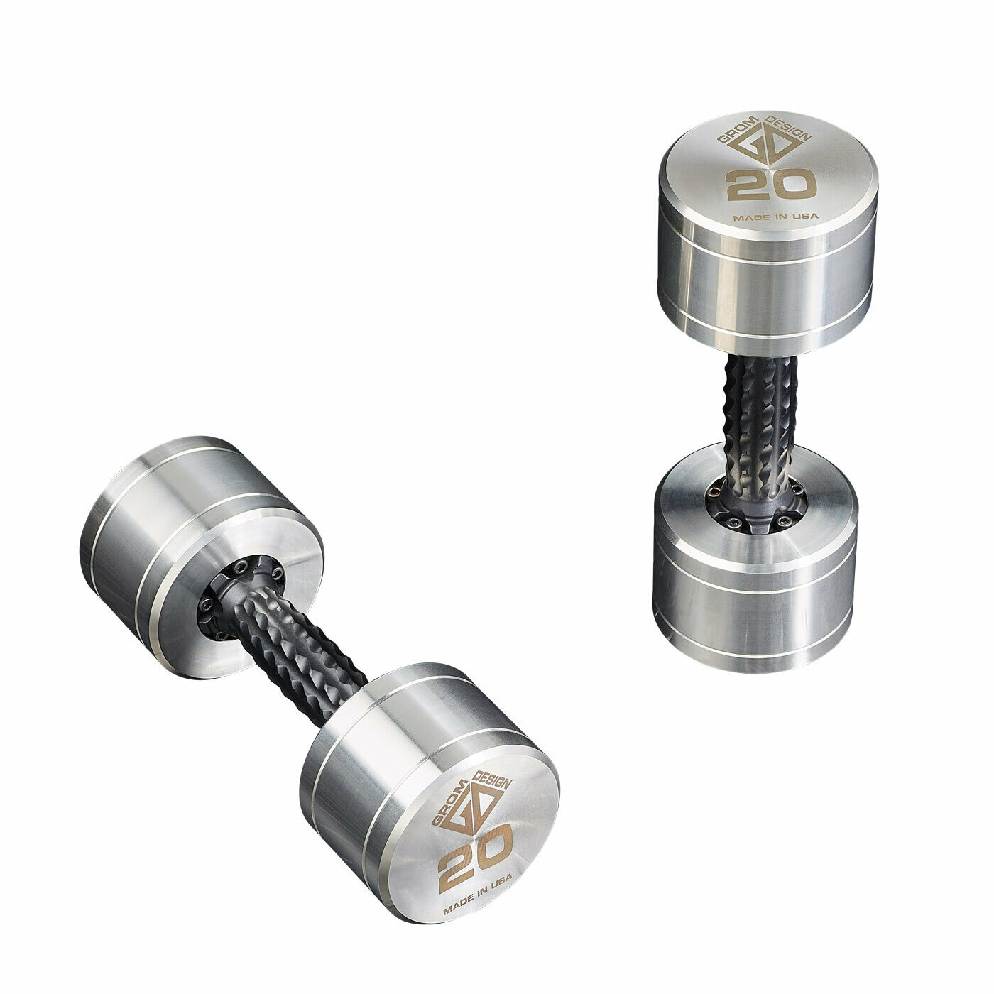 20 pound dumbbells Made in USA Stainless Steel CNC Machined