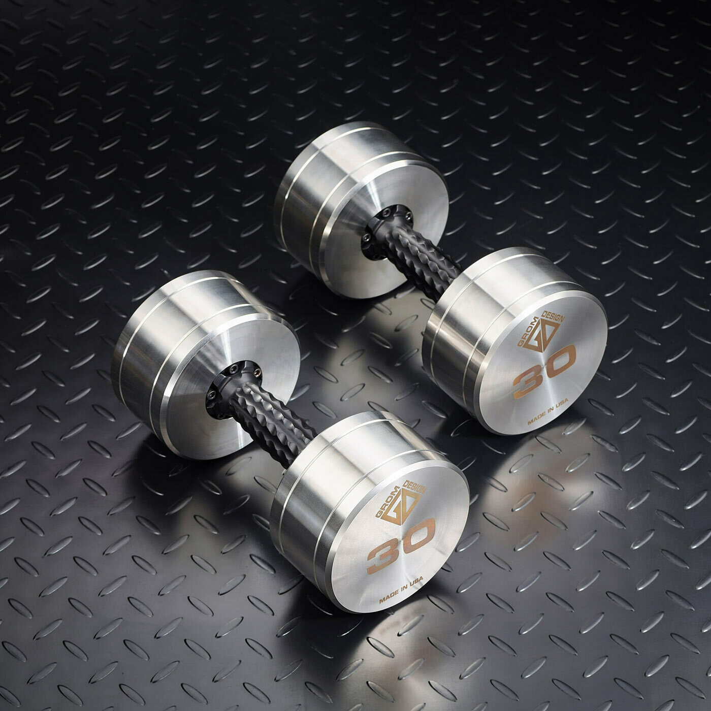 30 pound dumbbells Made in USA Stainless Steel CNC Machined