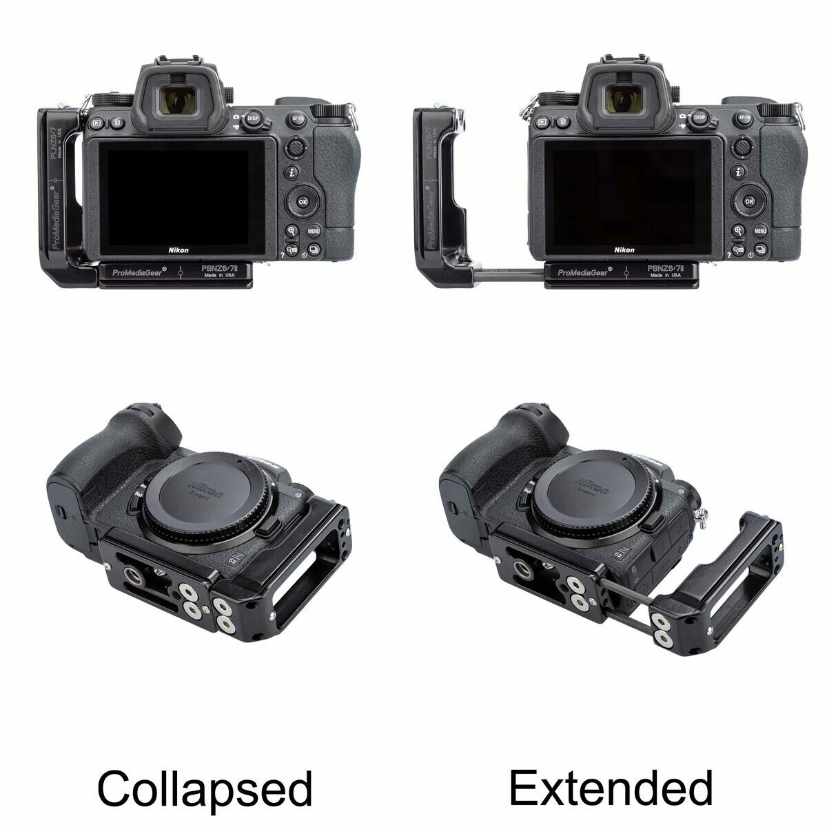 PLNZ672 L-Bracket plate for Nikon Z6 and Z7 Mark II Arca Swiss type
