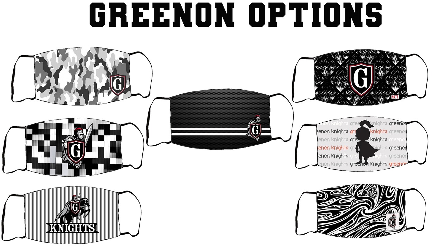 Greenon Mask Options-7 CHOICES!