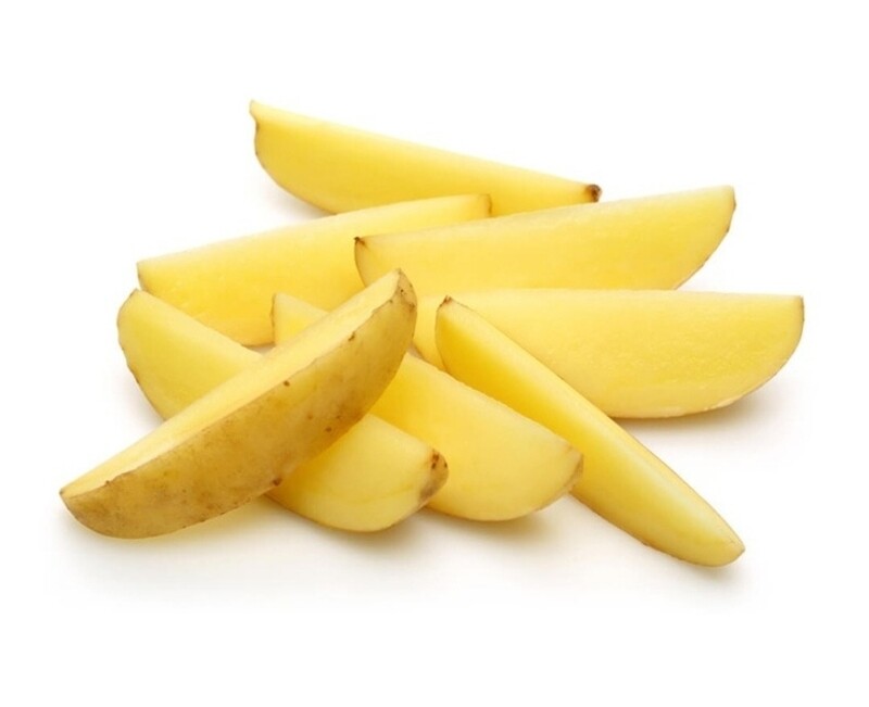 Freshly cut Potato Wedges 