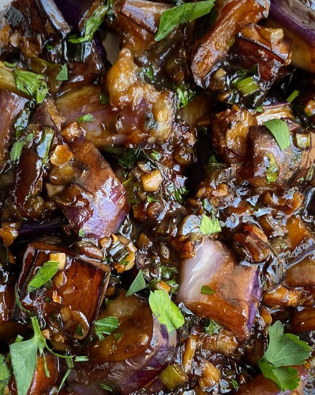 Soya Glazed Egglant