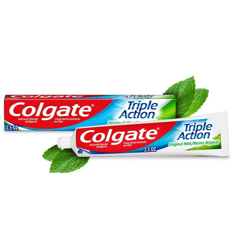 Colgate Triple Action Toothpaste, Mint, 60 ml Tube