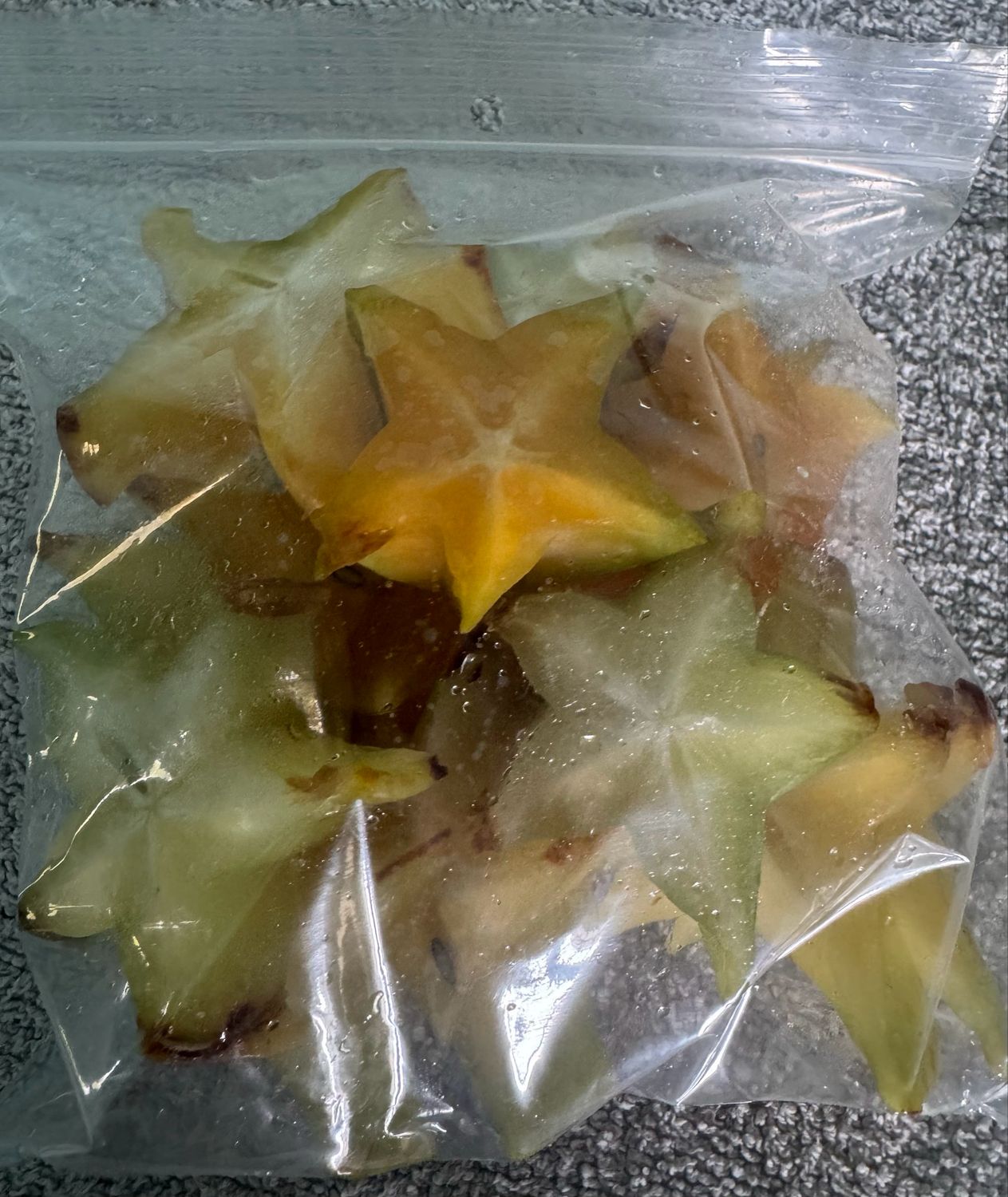 Frozen Starfruit Slices