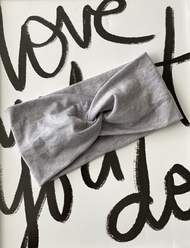 Heather grey twist headband Heather grey twist headband