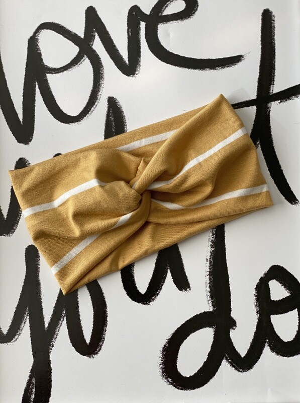 Mustard stripe twist headband Mustard stripe twist headband