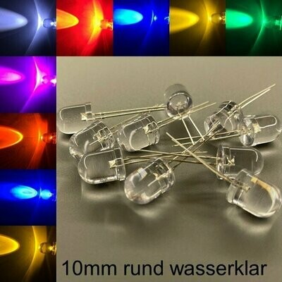 10mm rund wasserklar