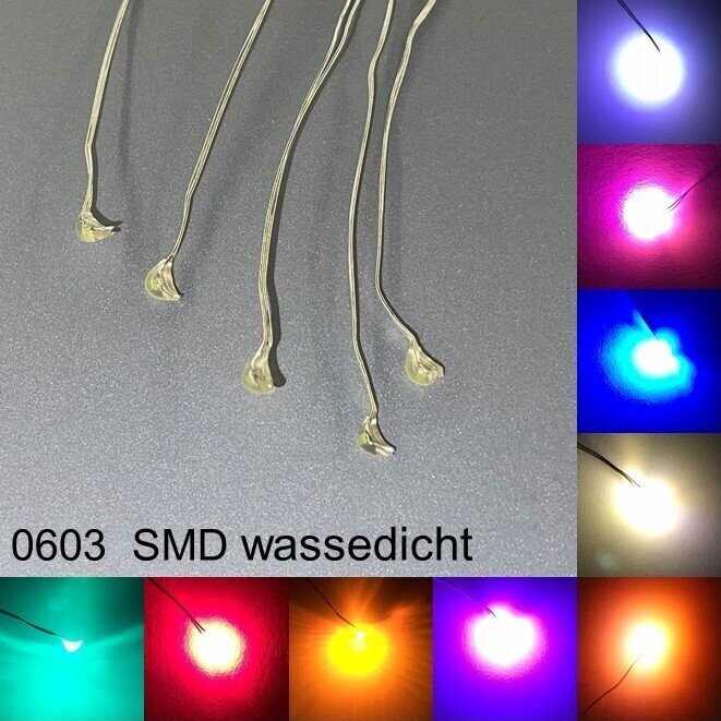 verkabelte mini 0603 SMD LEDs wasserdicht verkabelte mini 0603 SMD LEDs wasserdicht