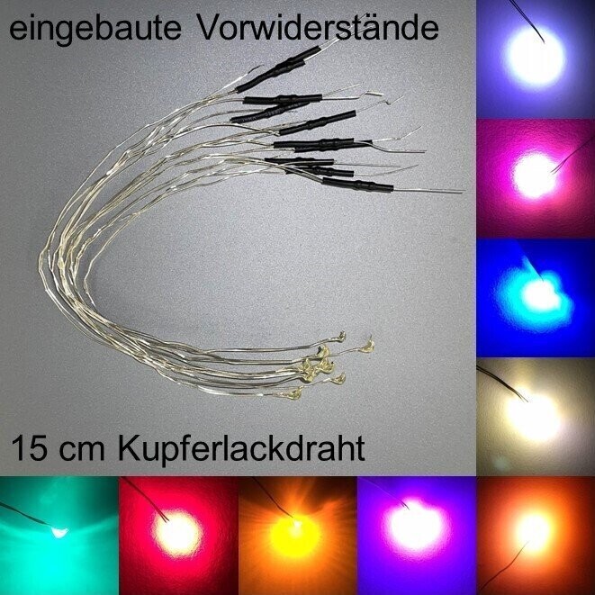 verkabelte mini 0603 SMD LEDs mit Vorwiderstand wasserdicht verkabelte mini 0603 SMD LEDs mit Vorwiderstand wasserdicht