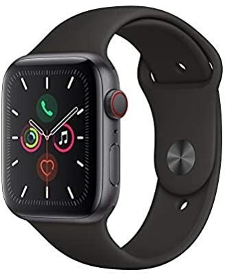 Apple Watch Series 5 (GPS + Cellular, 44 mm) Cassa in Alluminio, Grigio Siderale e Cinturino Sport - Nero