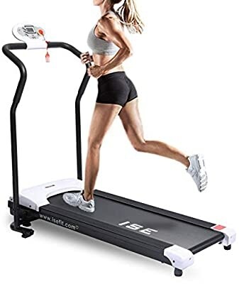 ISE Tapis Roulant Pieghevole Elettrico, Motore DC 750W, 10 km/h , Salvaspazio, Silenzioso, ideale per Casa/Ufficio, SY-1001