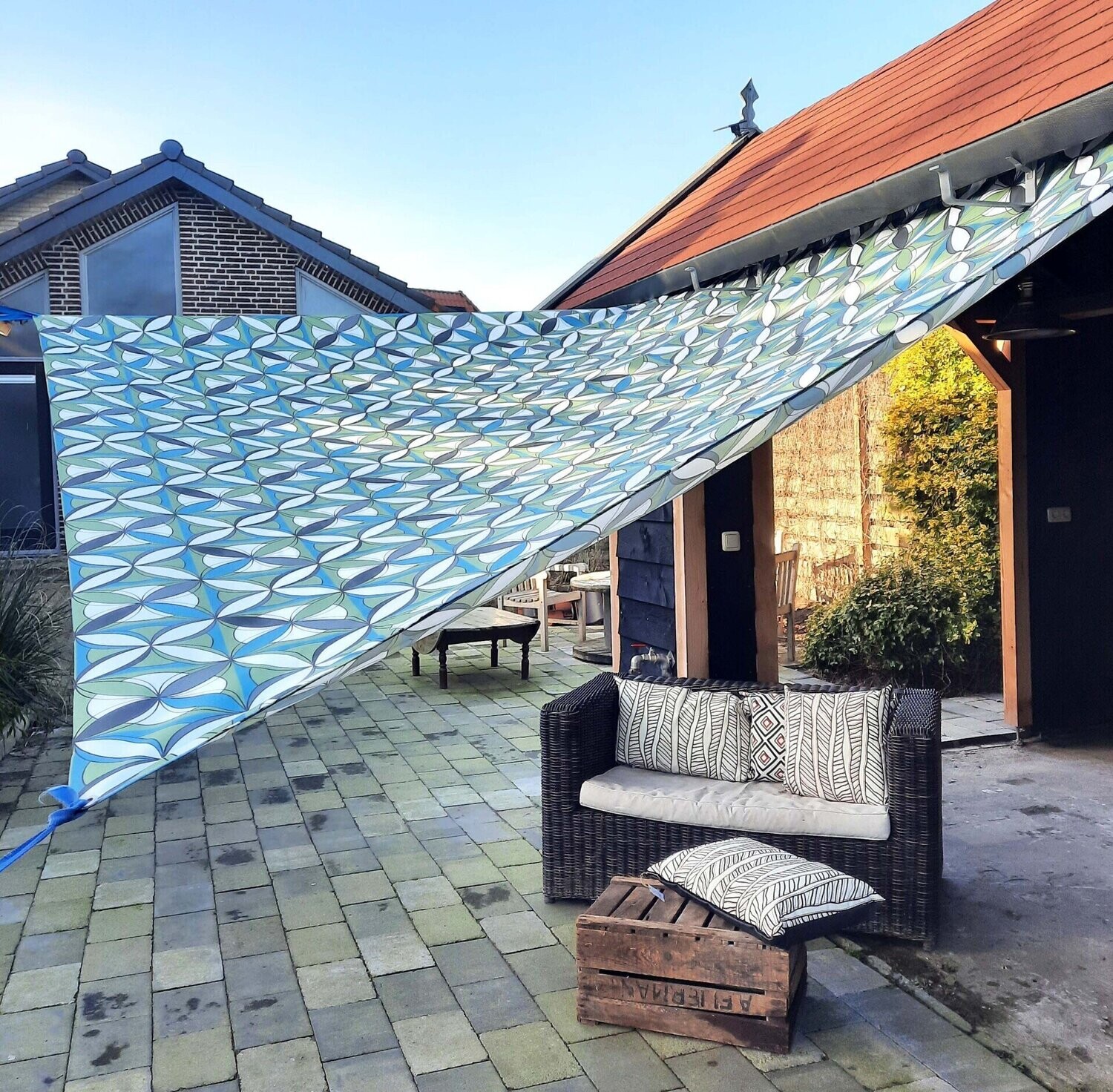 Tarp / schaduwdoek driehoek - ontwerp Butterfly