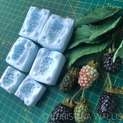 Blackberry Berry Mold, 2 Part,  Set of 3
