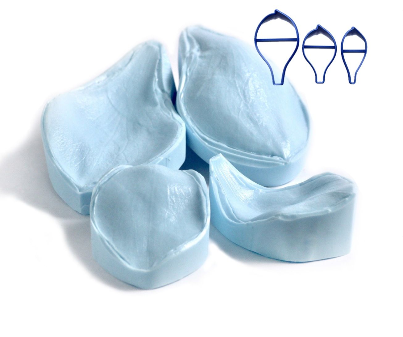 MAGNOLIA Southern Veiner Set of 2 or XL only + 3 Cutters&#39; Set ( Optional )
