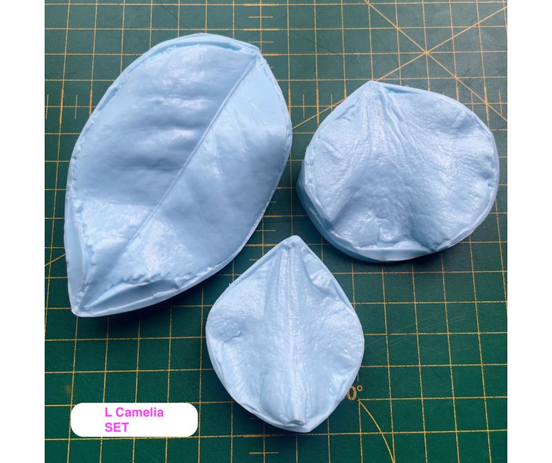 CAMELLIA  Petal &amp; Leaf veiner Set  + cutters ( optional )