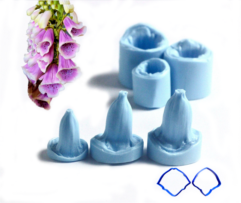 FOX GLOVE  Flower BUNDLE + OPTIONS ( / Leaf / Bud Veiners &amp; Mold ) ( Foxglove)