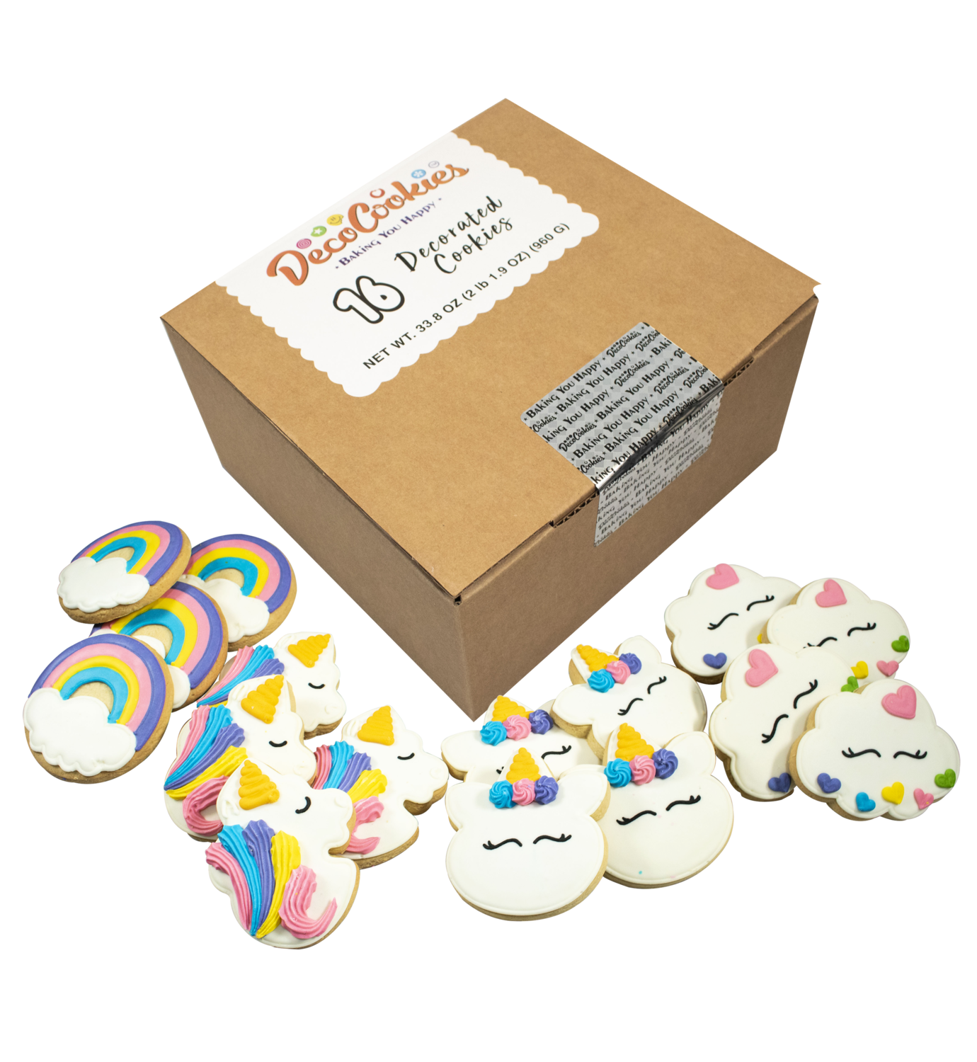 Hand Decorated Cookies UNICORN Collection     Pack of 12