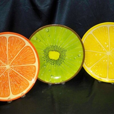 Water Droplet Technique Orange, Lemon, Kiwi Project Guide & Paint Kit (Includes 1 Plate per Order)