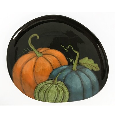 Fall Pumpkin Charger (Black) with Project Guide and Paint Kit