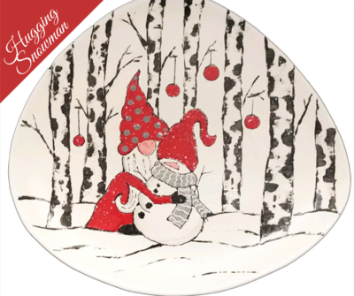 Hugging Snowman Plate with Project Guide & Paint Kit