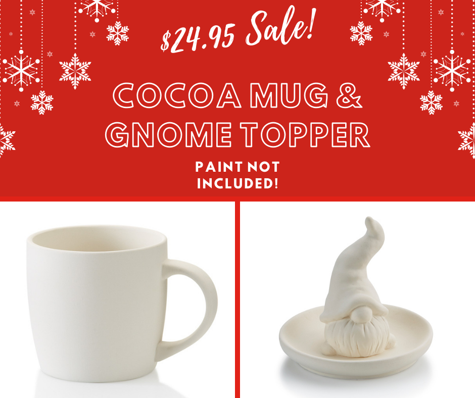 Cocoa Mug & Gnome Topper Set