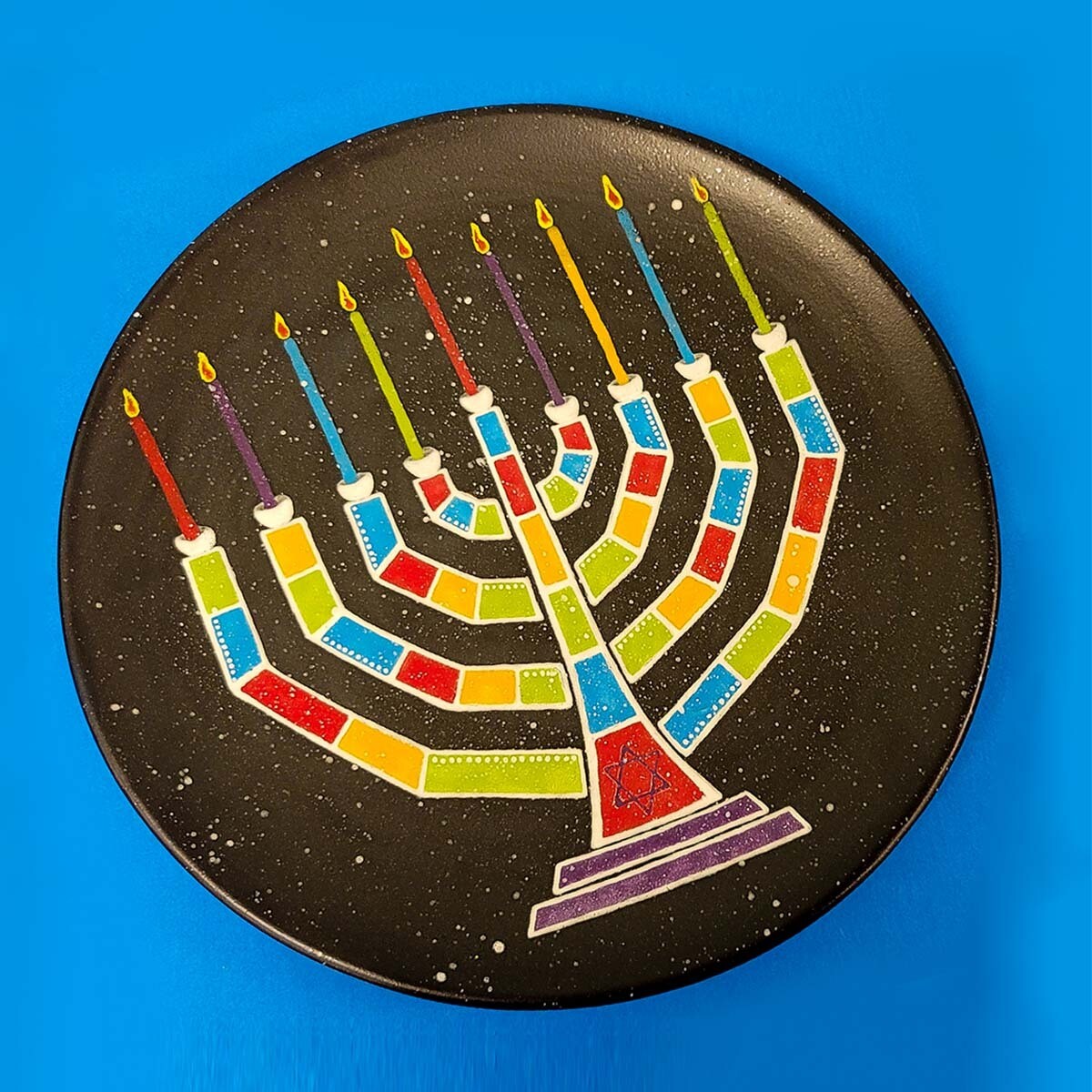 Shine Bright Menorah Charger