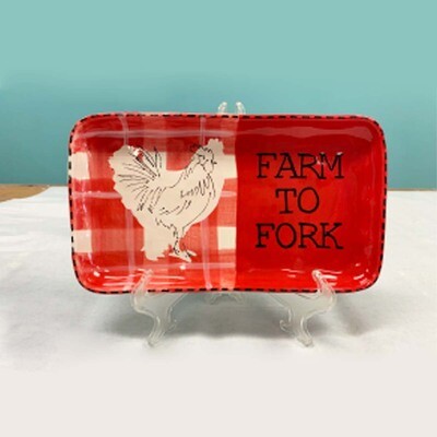 Farm To Fork Platter with Project Guide & Paint Kit