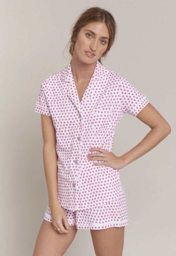 Hearts PJ Polo Set