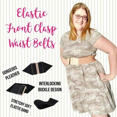 Elastic Front-Clasp Waist Belts