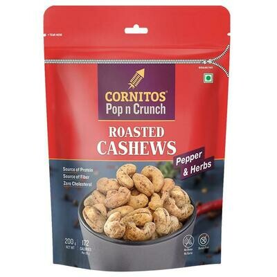 Cornitos Pop n Crunch Roasted Cashews Pepper & herbs 200g