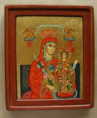 Icon Virgin of the Roses Seriograph 19x16cm