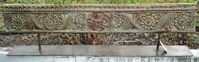 Architrave Section Carving Mounted Panel on iron base 35X120cm