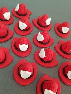 Fireman&#39;s Helmet Cupcake Topper