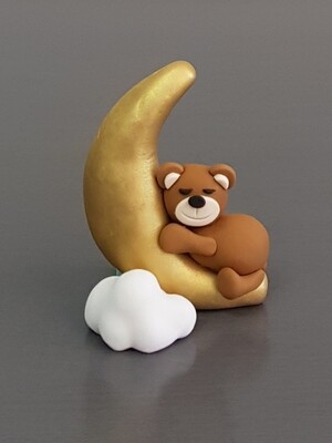Sleeping Moon Bear Cake Topper