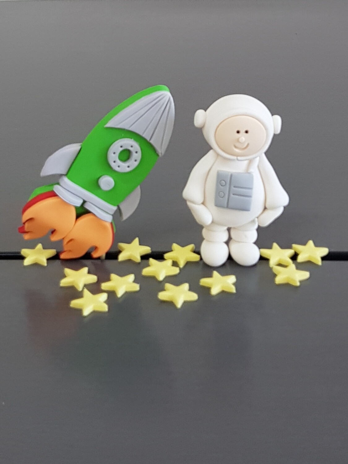 Astronaut &amp; Space Cake Topper Set