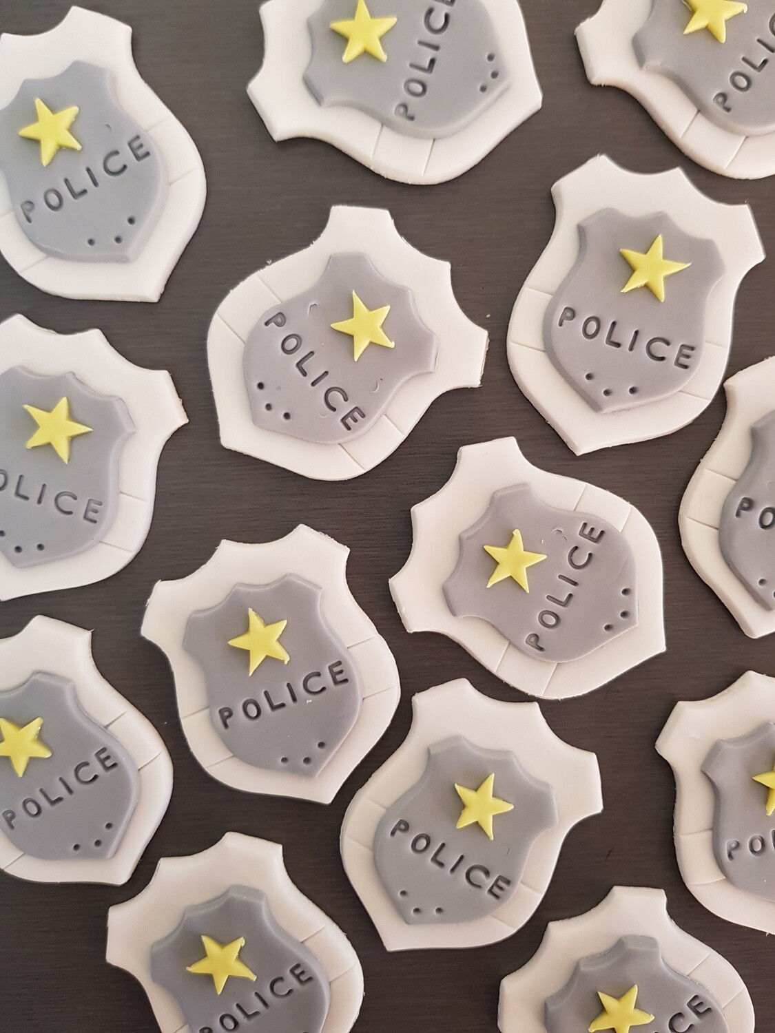 Police Badge Cupcake &amp; Cake Toppers