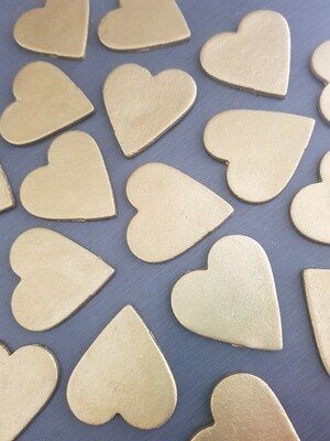 Gold Heart (6) Cupcake &amp; Cake Toppers
